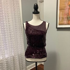 Alice + Olivia Purple Silk Top